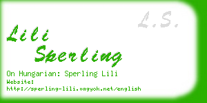 lili sperling business card